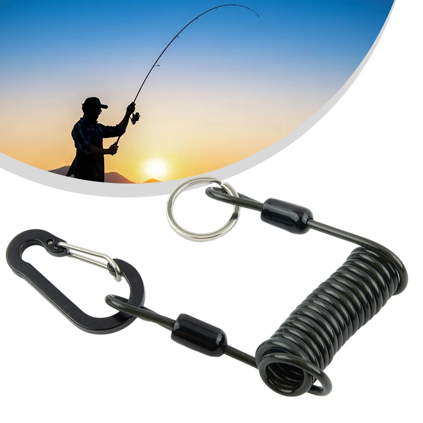 

Fishing Missed Rope Anti-lost Spiral Spring Lure Pliers Lanyard Wire SpringRope Elastic Coil Stretch Tether Fishing Accessories