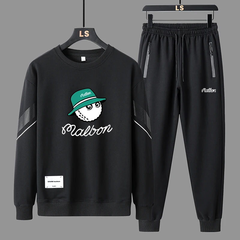 Men's Golf Leisure Sports Set Men's Sweater Set Youth Sports Set Plus Size Long Sleeve Set fashion Chaopai Jogging casual suit