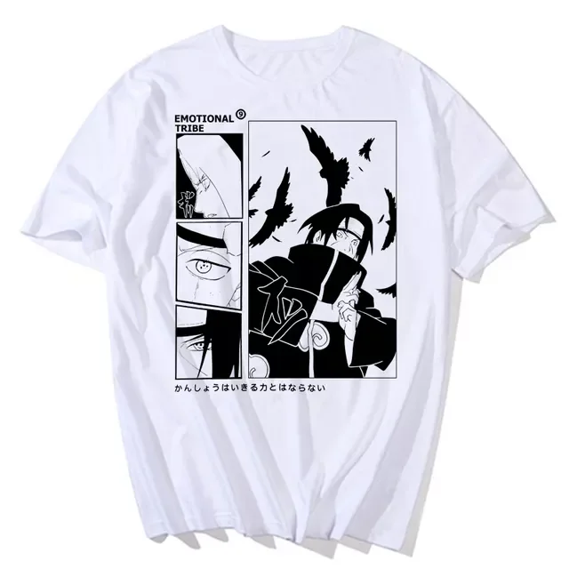 

Retro Men's tshirt Unisex Harajuku Cool Japanese Anime Printed Kakashi Cartoon T Shirt Hip Hop Male Streetwear T-Shirts