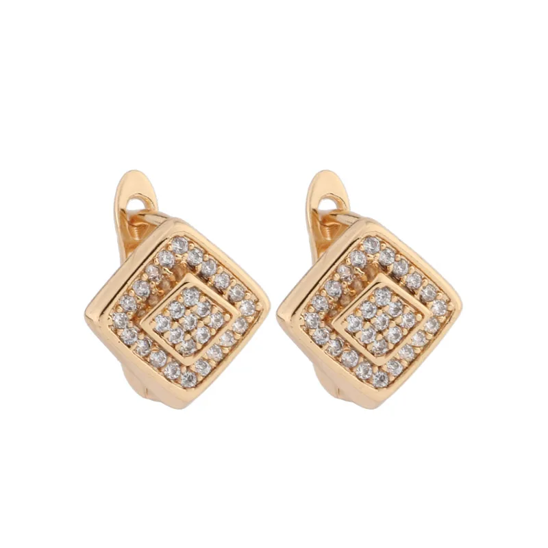 

Женские серьги из розового золота 585 пробы с натуральным Цирконом