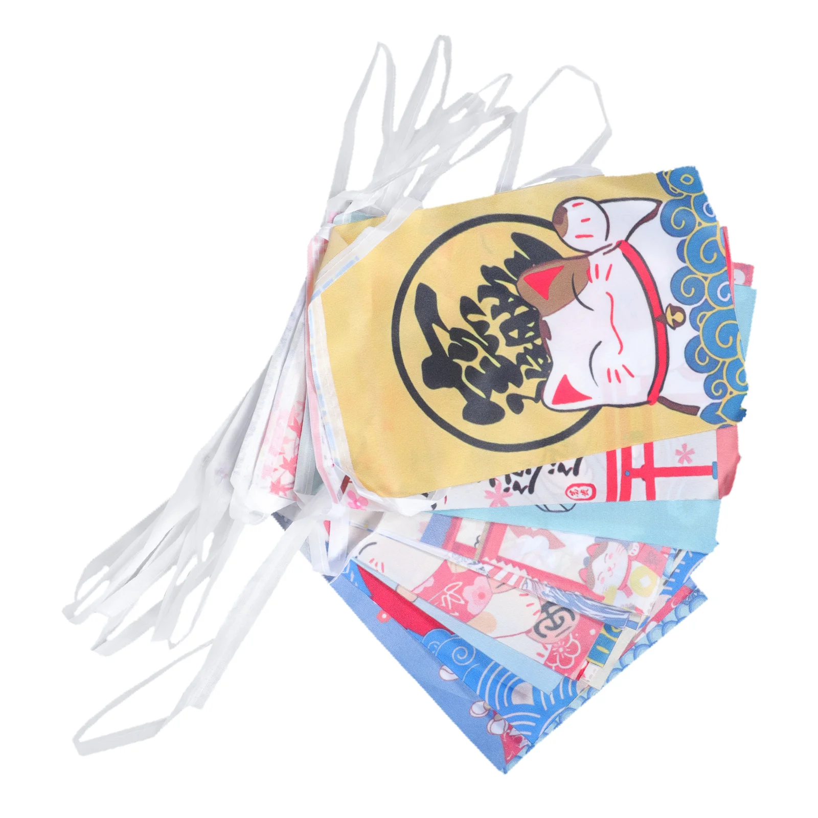 

Banner Japanese Cat Flag Bunting Restaurant String Decor Hanging Izakaya Christmas Luck Neko Maneki Ornament Fortune Birthday