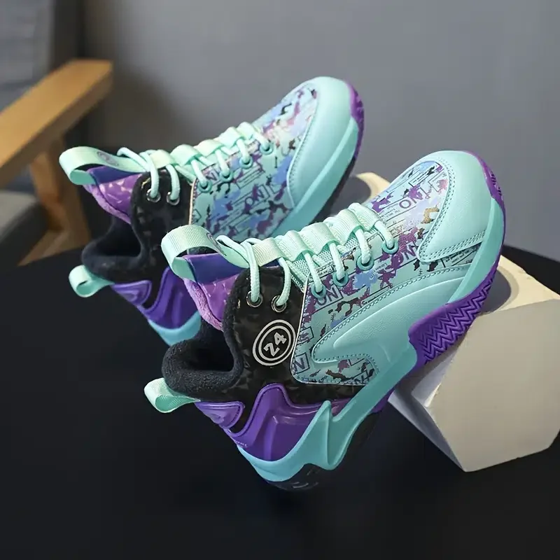 Boys New Wear-resistant Basketball Shoes Non-slip Shock-absorbing And Breathable Suitable For Outdoor Sports