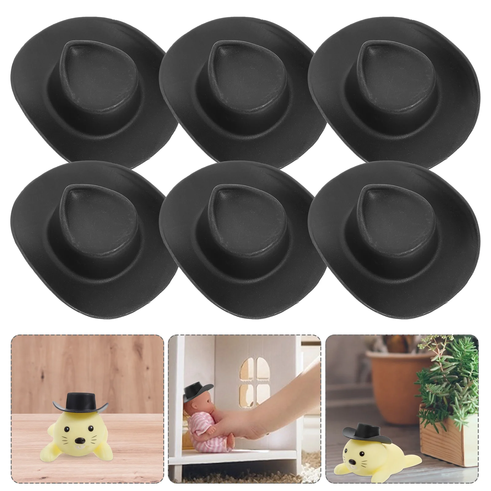 40 шт. детская мини-ковбойская шляпа одежда Kidcore DIY украшения пластиковая