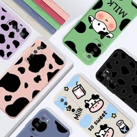 cow texturefor huawei honor play 3 4 5 4t 5t pro phone case square silicone for honor 5t lite soft cover