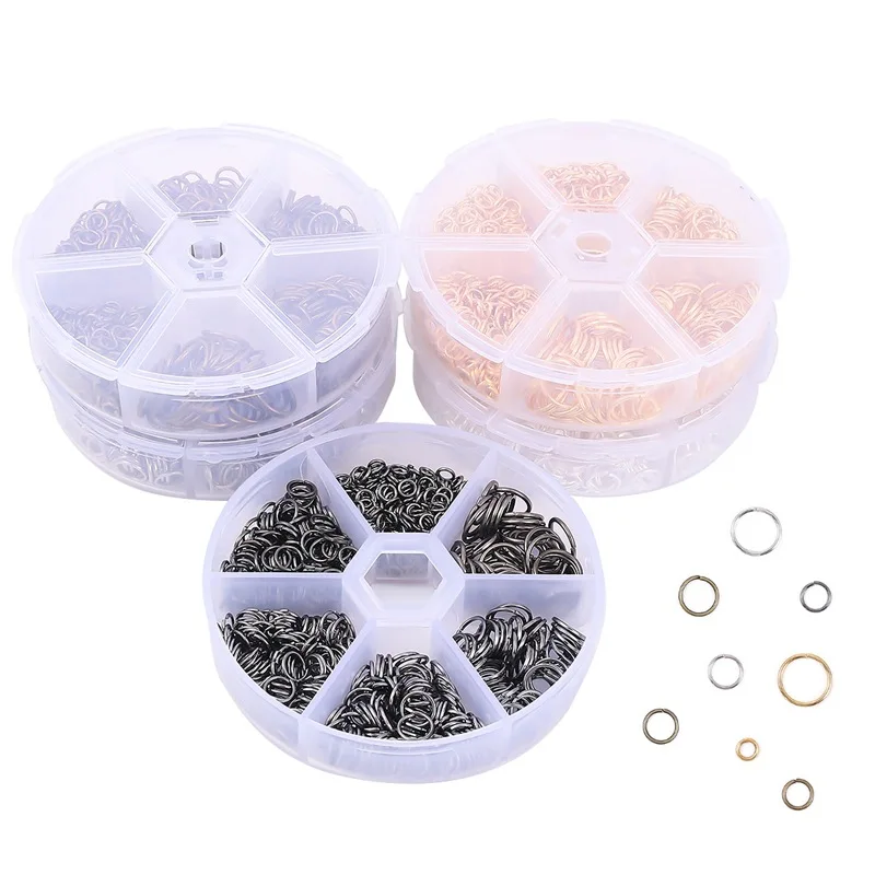 710-1170pcs/Box Jewelry Making Kits Lobster Clasp Open Jump Rings End Crimps Beads Box Sets Handmade Bracelet Necklace Findings