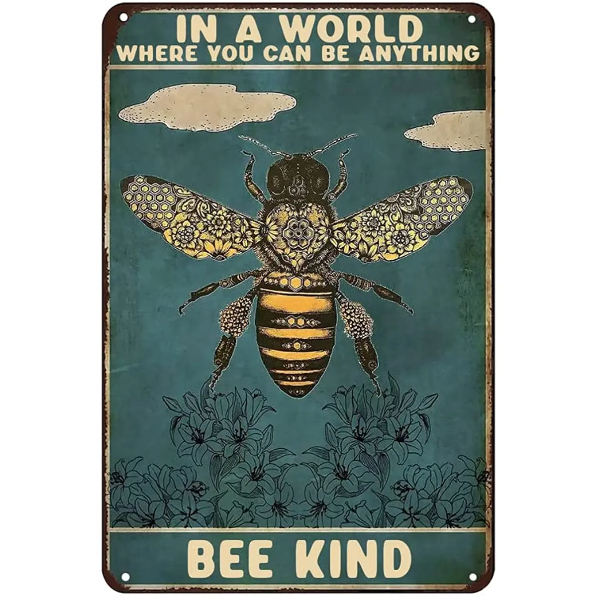 

Металлический жестяной ретро-плакат, плакаты с цветами, художественные плакаты с пчелами, художественные плакаты на стене, металлический жестяной знак, металлический плакат