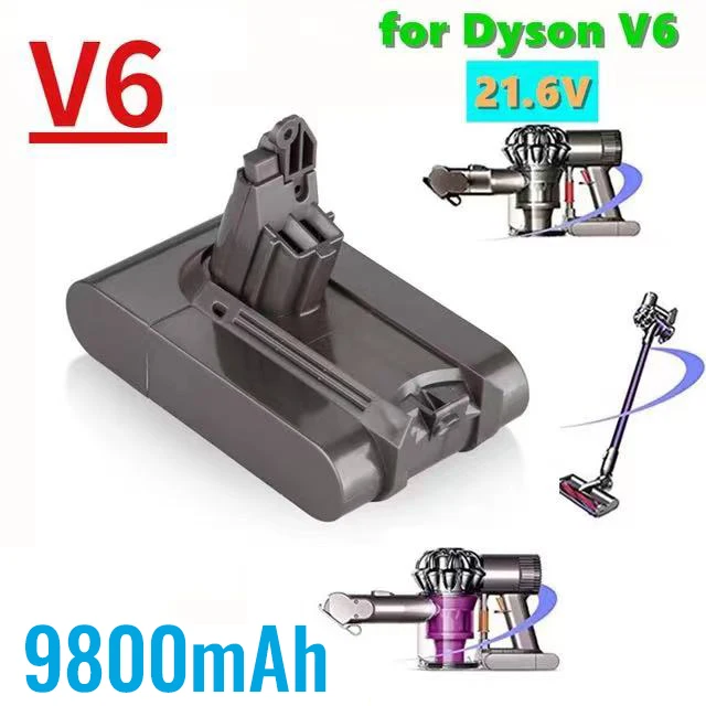 

high quality 21.6V 9800mAh Li-ion Battery Replacement for Dyson Battery V6 DC61 DC62 DC72 DC58 DC59 DC72 DC74 Vacuum Cleaner