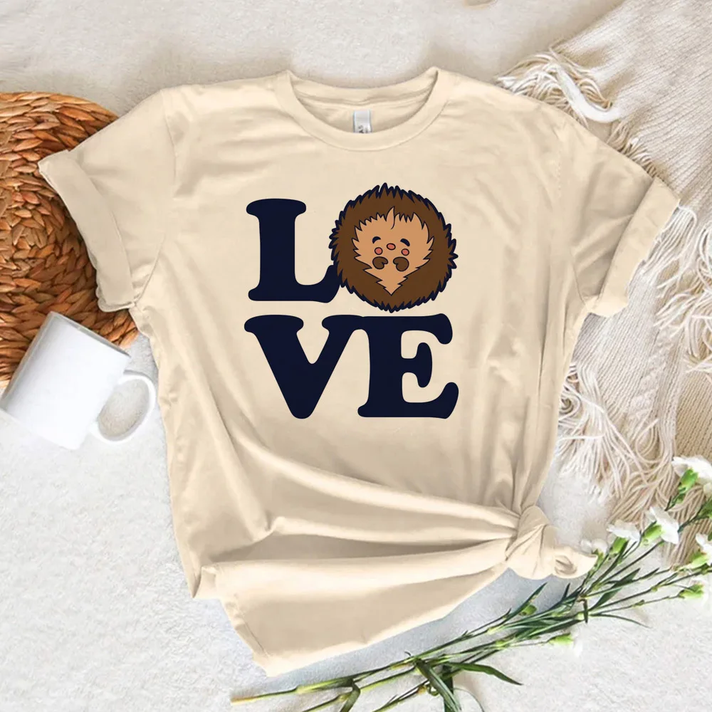 Женская летняя комиксная Футболка с принтом Ежик