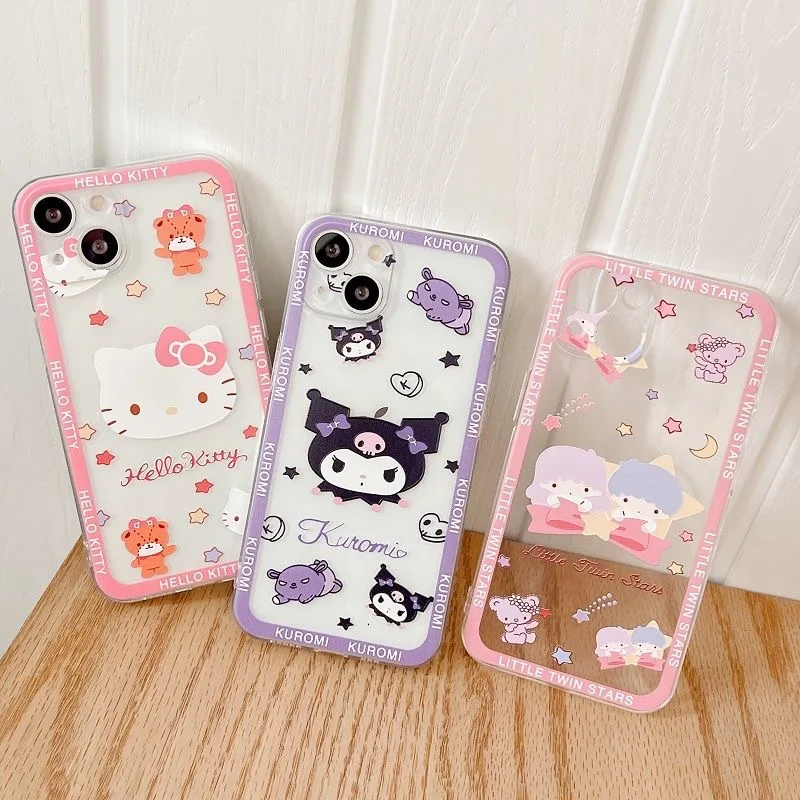 

Japanese cute cartoon kT cat kulomi pudding dog Phone Cases For iPhone 13 12 11 Pro Max Mini XR XS MAX 8 X 7 SE 2020 Back Cover