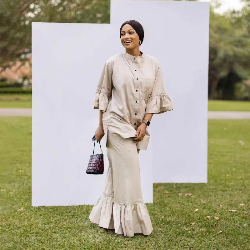 

Новинка 2023, подходящие африканские комплекты для женщин, элегантная женская одежда для вечеринки, топ и брюки, костюмы из двух предметов, ст...