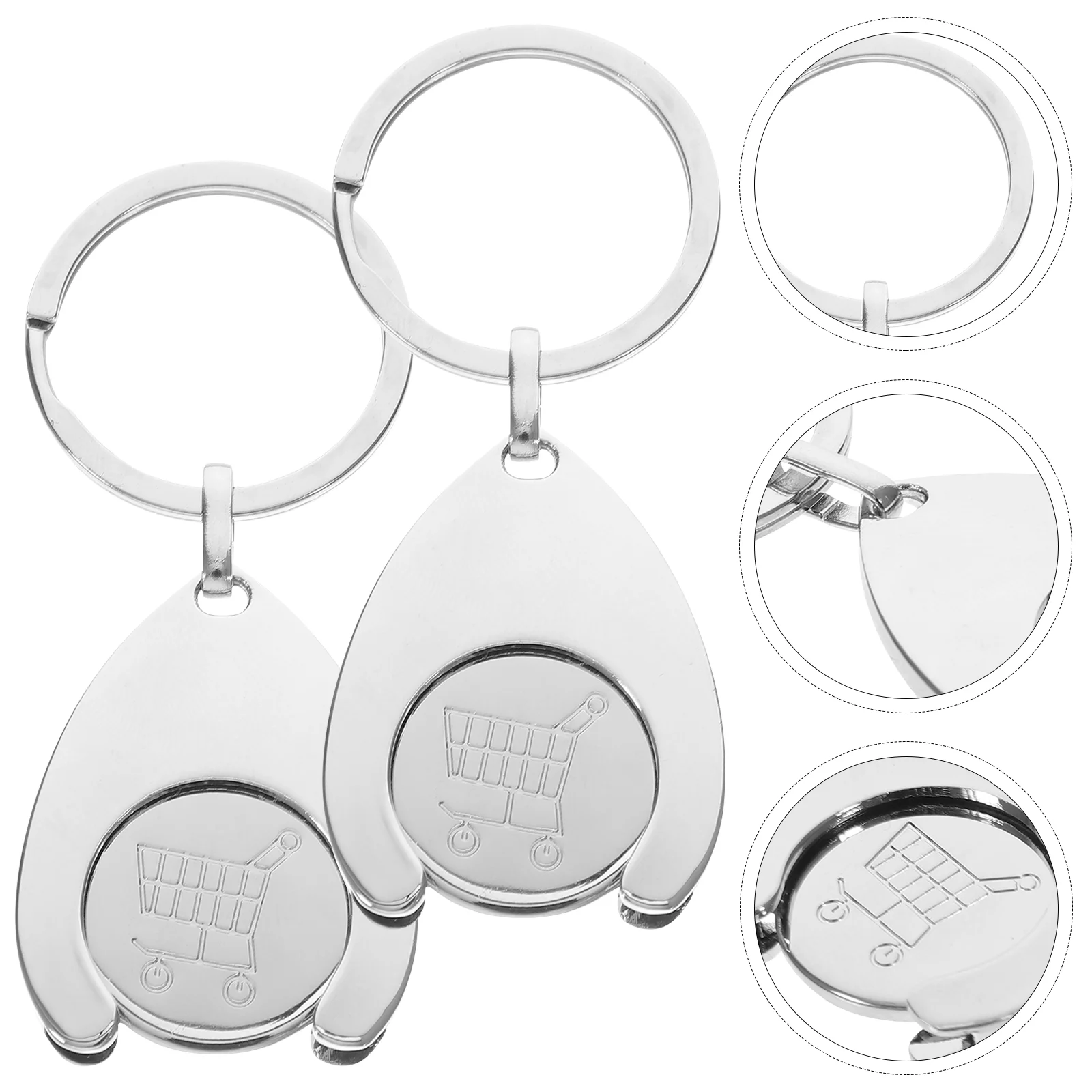 2 шт. тележка жетон портативная для покупок брелок-цепочка небольшой декор брелок