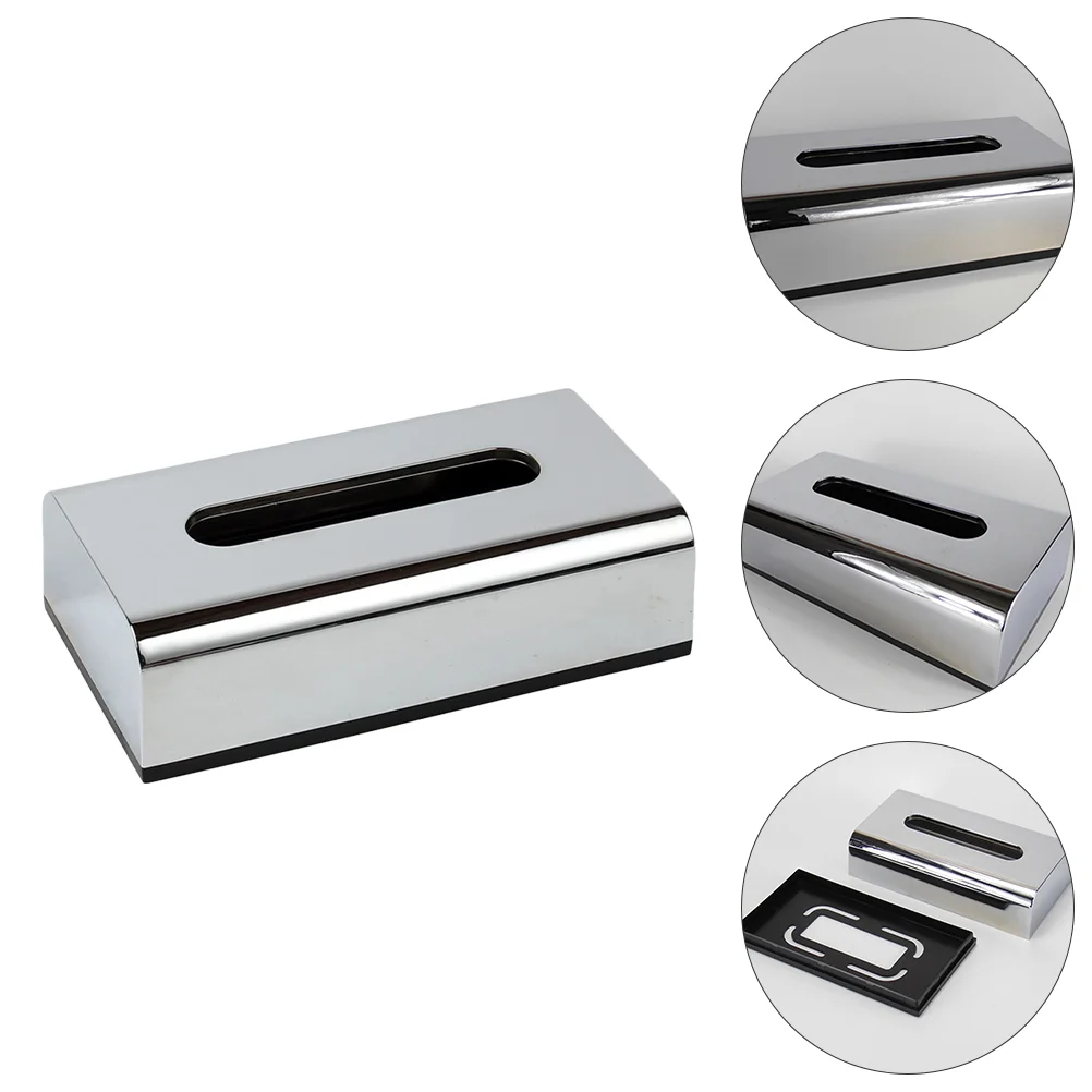 

Tissue Box Paper Holder Tissues Facial Container Bathroom Organizer Towel Storage Plastic Organizing Case Living Car