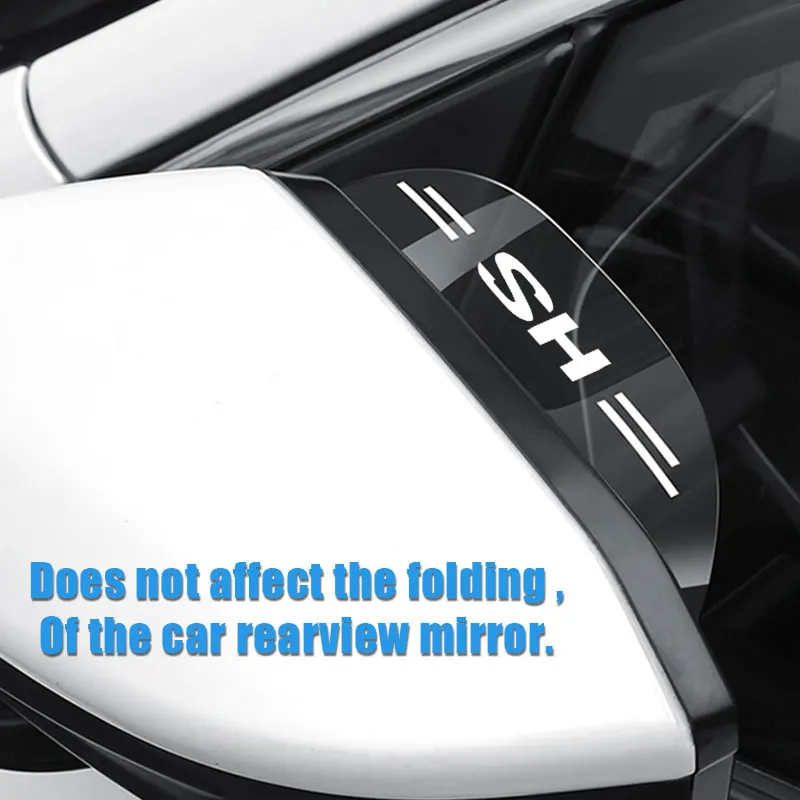 

2 Pieces Car For MG HS Logo Rear View Mirror Rain Eyebrow Visor Sun Shade Snow Guard Weather Shield Cover Auto Accessories