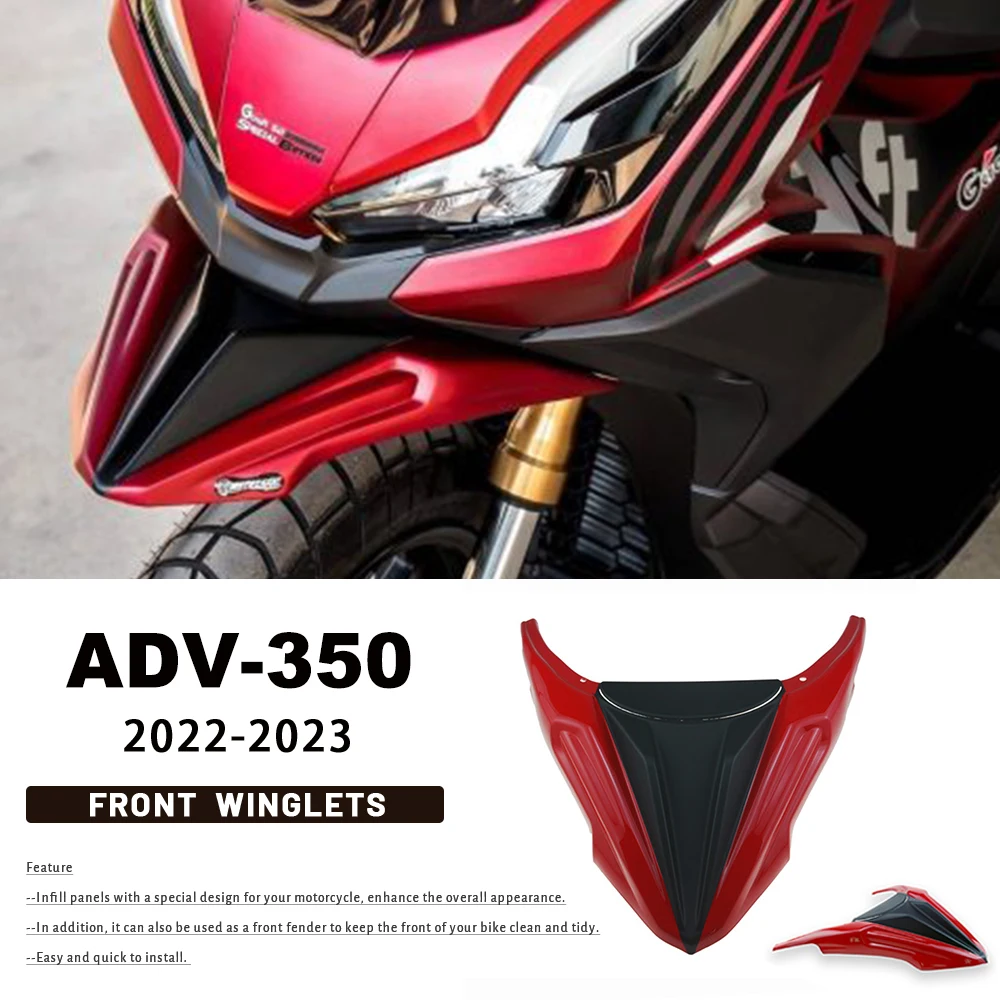 

MTKRACING For HONDA ADV350 ADV 350 ADV-350 2022-2023 Beak Nose Cone Extension Cover Front Wheel Fender Extender Cowl