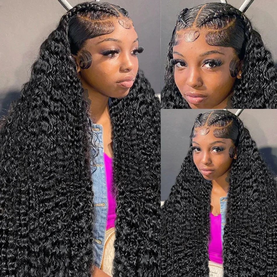 200 плотность бразильский 26 30 дюймов глубокая водная волна 13x4 прозрачные