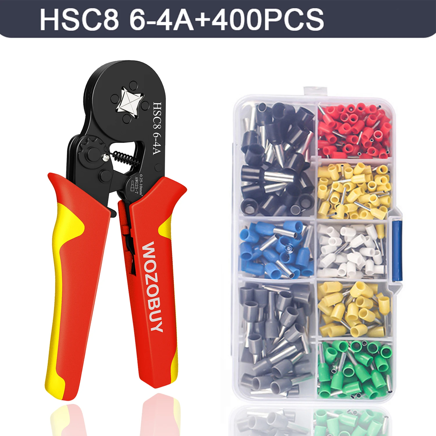 

Обжимные клещи WOZOBUY HSC8 6-4/6-6A, трубчатые мини-обжимные инструменты, ручной инструмент, набор зажимов для клемм