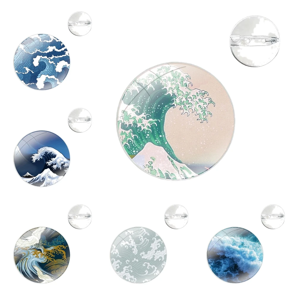 Стеклянные купольные броши для рубашек лацканов сумки аксессуары одежды и шляпы