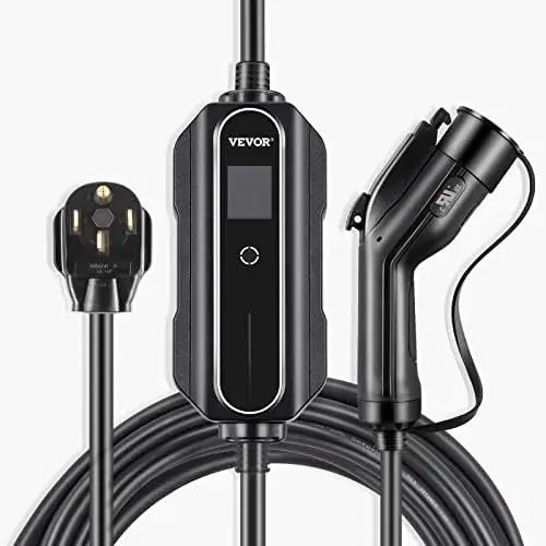 

2 EV Charger, 32 Amp 110-240V, Portable Vehicle Charger with 25 ft J1772 Charging Cable NEMA 14-50 Plug, 10/16/20/24/32A Adjust