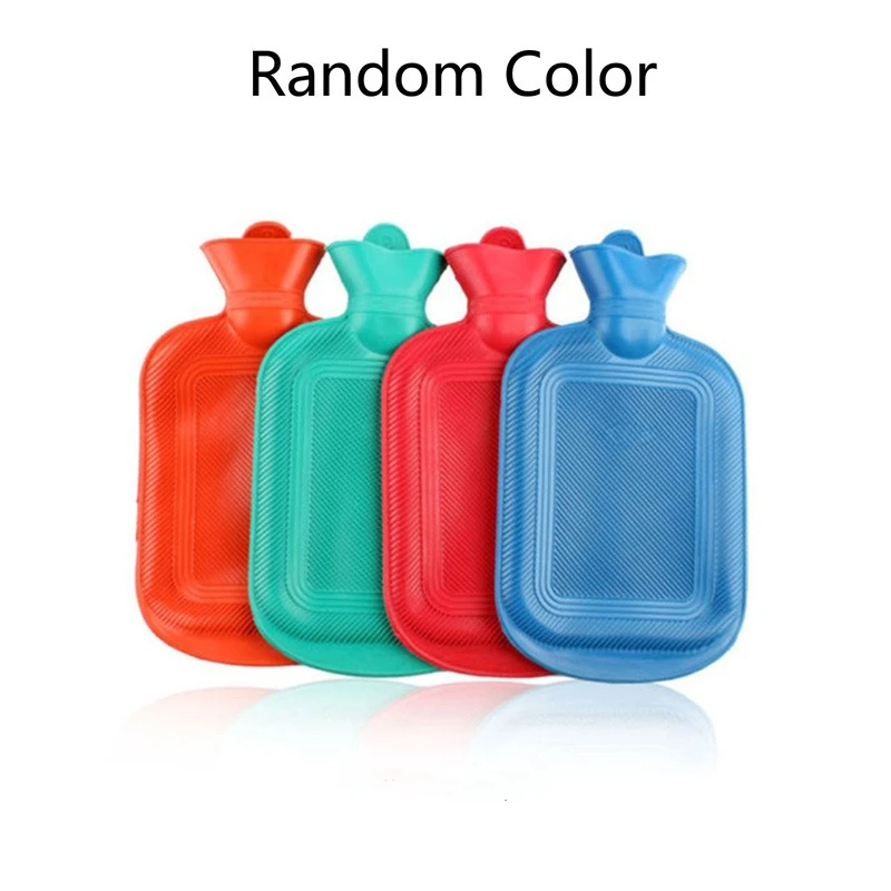 

500ML / 1000ML / 2000ML Portable Hot Water Bottle Color Thick Water Hot Accessory Water Random Bags Rubber