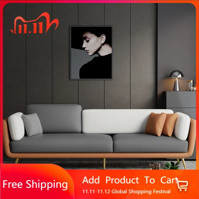 

Lounge Corner Living Room Sofas Leather Floor Nordic Office Accent Chair Recliner Luxury Sofa Cama Bedroom Furniture WWH30XP