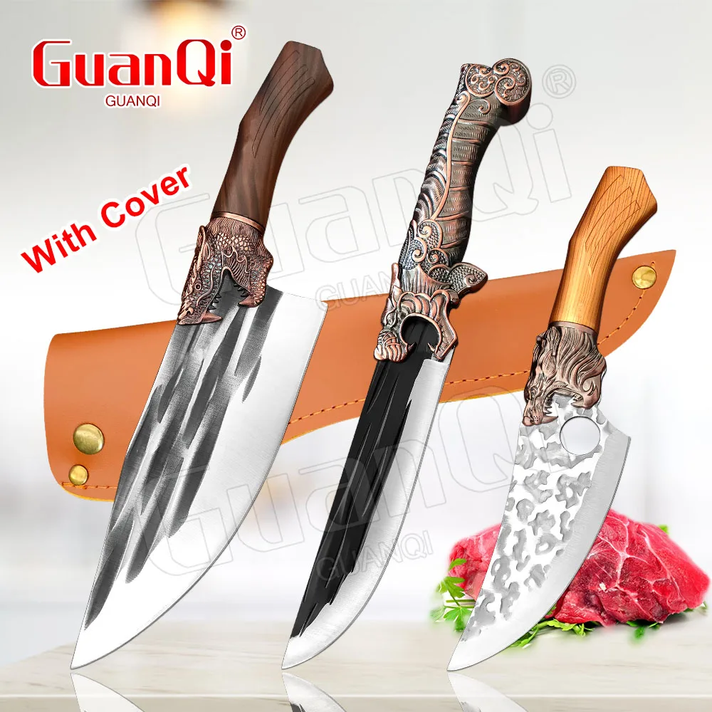

Forged Boning Knife Butcher Knife Chinese Dragon Head Kitchen Chef Knifes Set Meat Fish Slicing Cutter Chopping Cooking Tools
