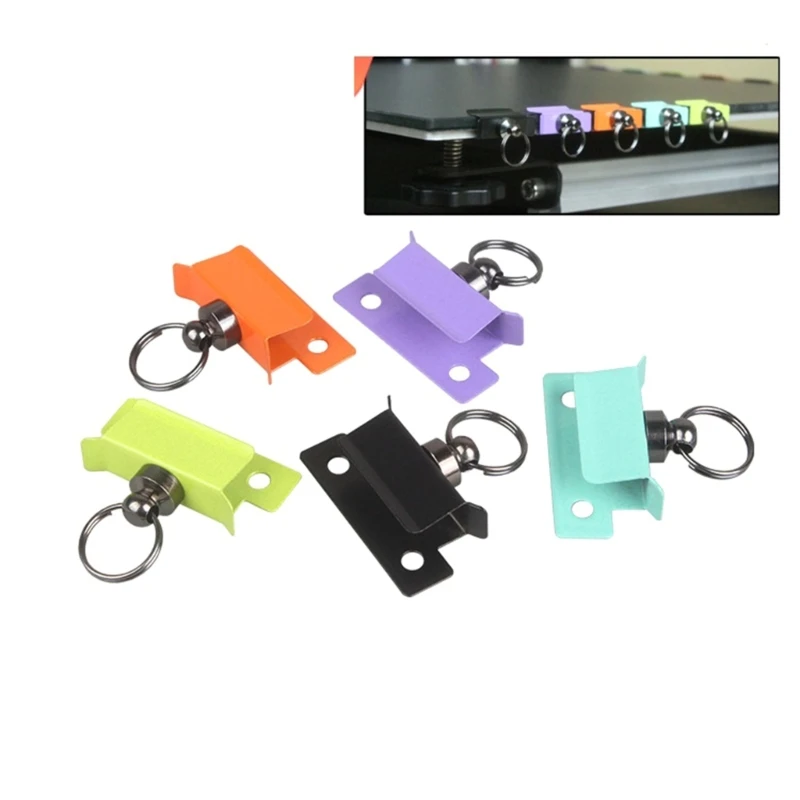 

4pcs 3D Printer Parts- Glass Hotbed Platform Clamp Colorful Stainless Steel Heated Bed Build Plate Fixed Clip