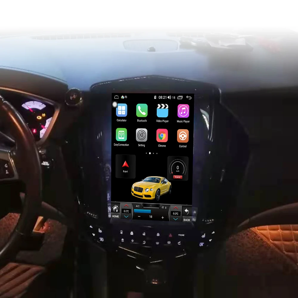 8 + 256G Android 11 8-ядерный автомобильный стерео экран для Cadillac SRX 2008 Tesla Style радио авто