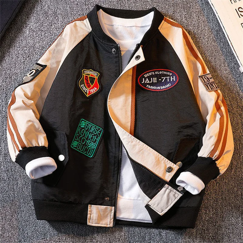 

Boys Bomber Jacket New Children's Baby Boys Casual Hooded Spring Jacket Children's Outerwear 4 5 6 7 8 9 10 12 14 Years Old