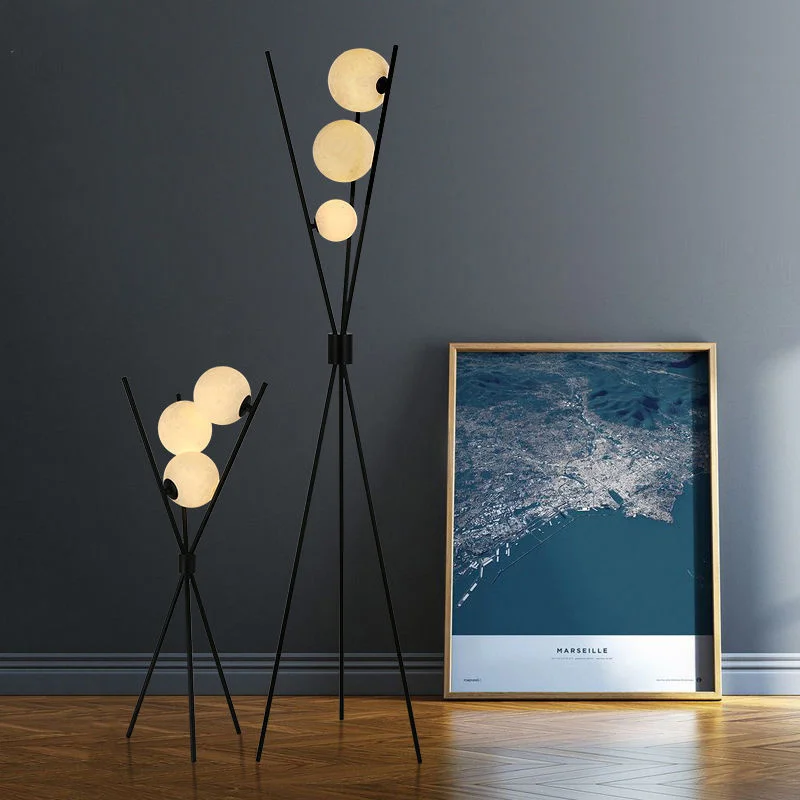 

Modern Minimalist 3D Printing Design Moon Floor Lamp Living Room Bedroom Study LED Desk Lamp Aisle Wall Lamp Tripod Floor Lamp