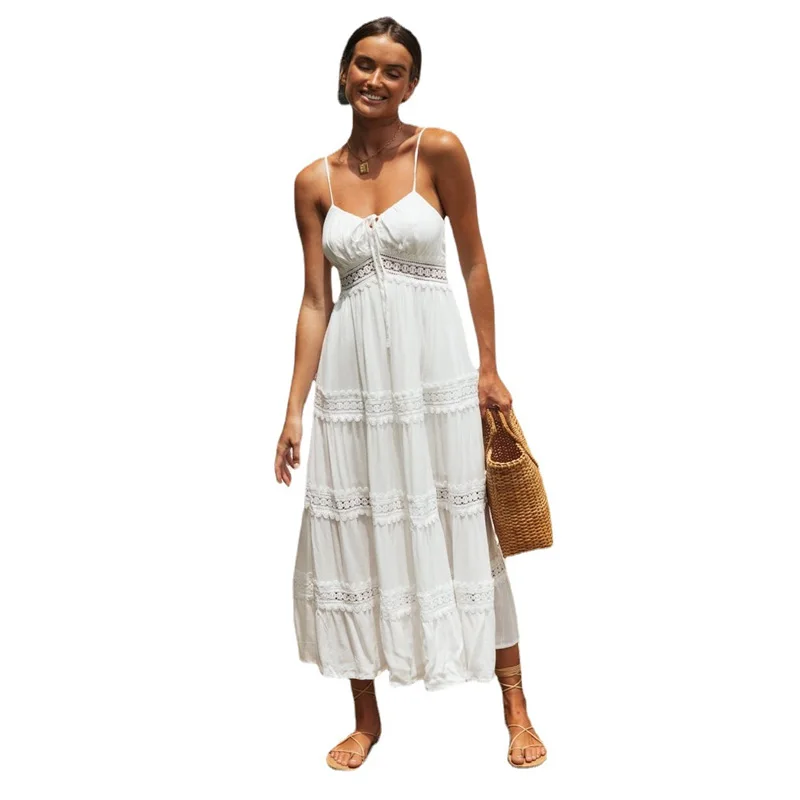 

Women's Lace Stitching Sexy Camisole Dress