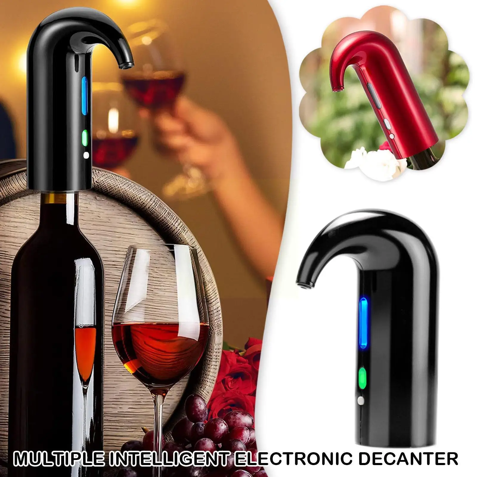

1pcs Electric Wine Aerator Portable Pourer Instant Dispenser Wine One USB Automatic Rechargeable Awakening Pump Decan G8I9