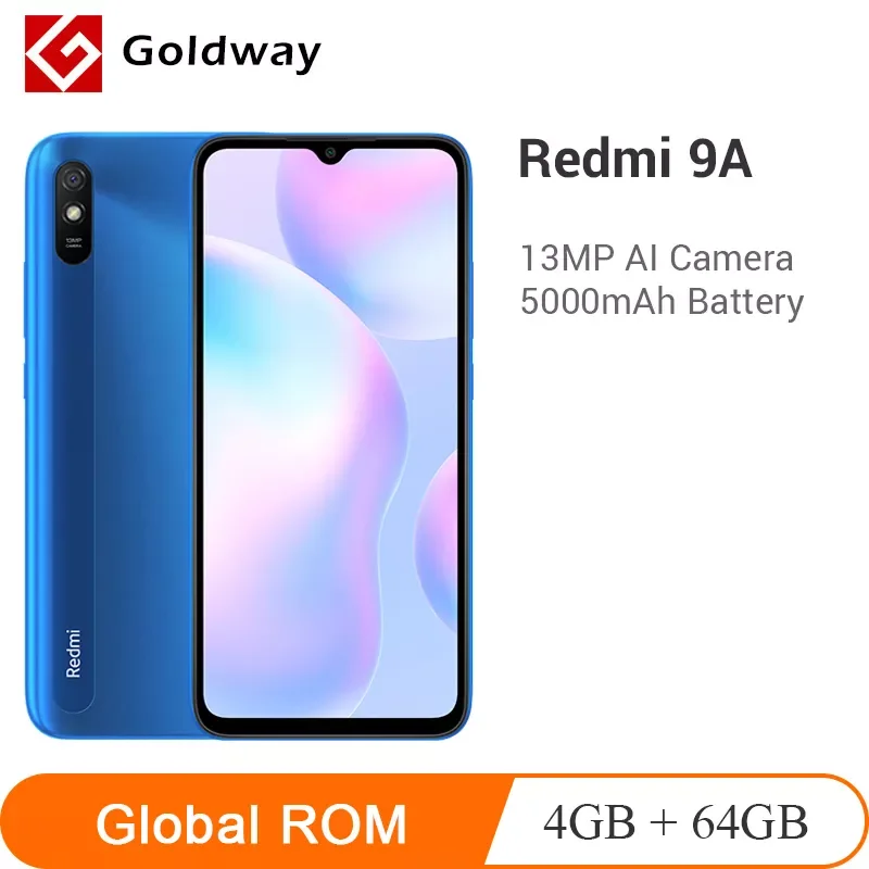 

Смартфон Xiaomi Redmi 9A 9 A с глобальной прошивкой, 4 ГБ, 64 ГБ, 5000 мАч, большой экран 6,53 дюйма, Восьмиядерный процессор MTK Helio G25, камера 13 МП с ии