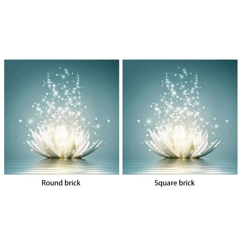 

Full Square/Round Drill 5D DIY "Water lotus" 3D Embroidery for Cross Stitch 5D Decor Gift