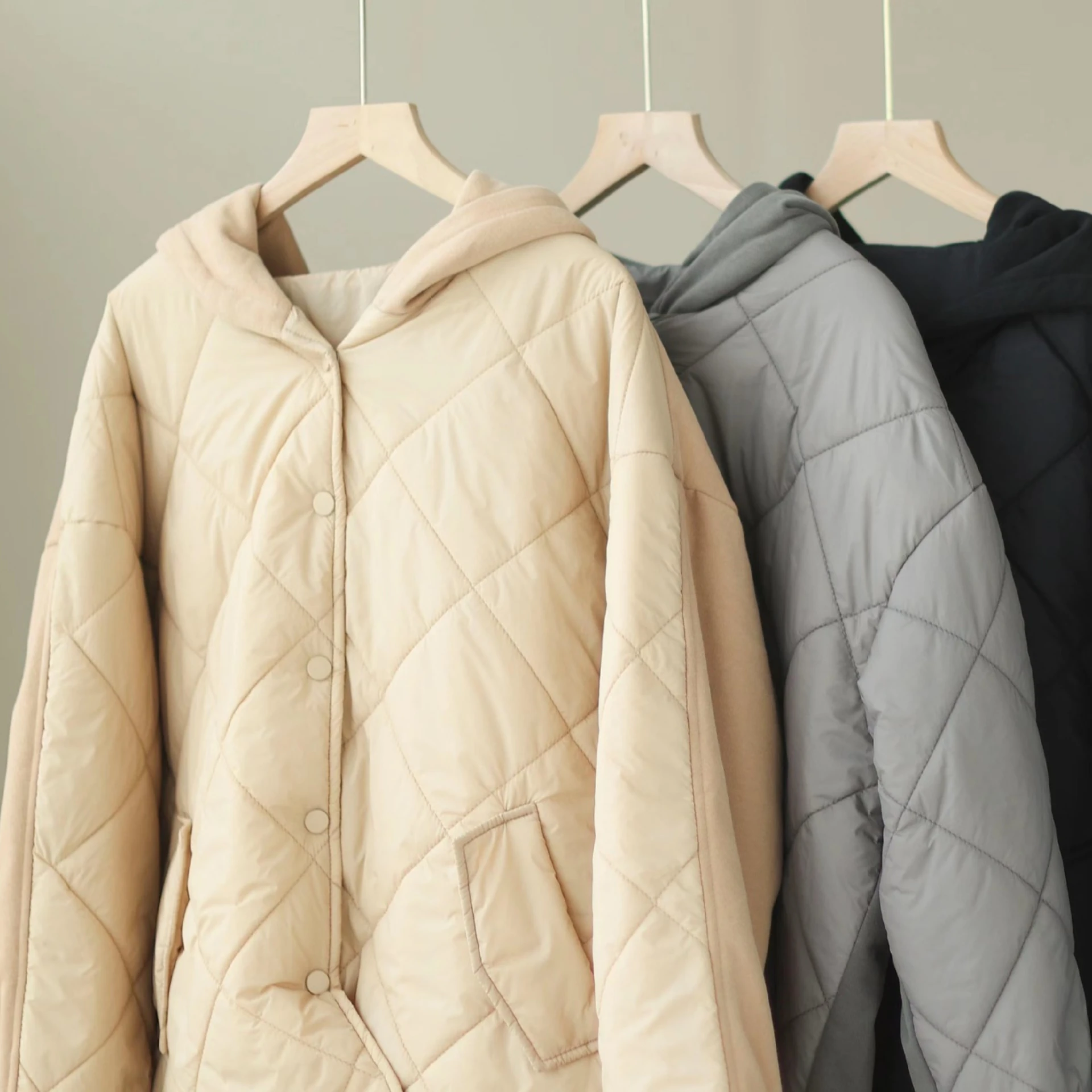 Winter Clothes Women Cotton Hooded Jacket Parkas Warmth Coats Harajuku Korean Fashion Loose Tops Cheap Wholesale New