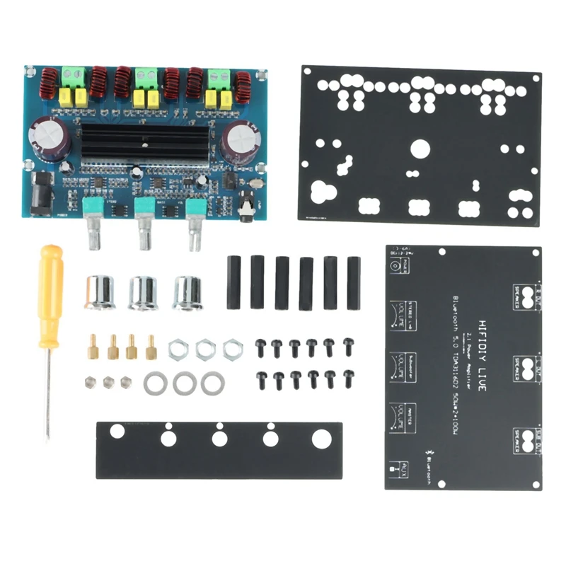 

Плата цифрового усилителя TPA3116D2, Bluetooth 5,0, звуки громкости, 2,1 каналов, стерео, класс D, 50 Вт x 2 + 100 Вт, аудио динамик для AUX