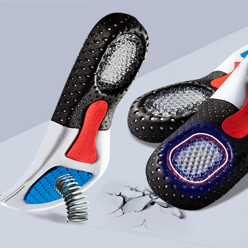 Medical Orthopedic Silicone Insoles Sport Support Insert Shock-Absorbing Feet Care for Shoes Breathable Running Cushion Insoles