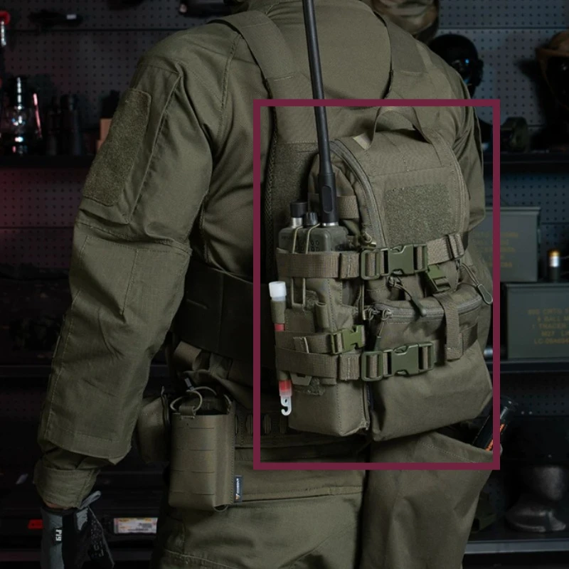 Фото IDOGEAR MBSS Мини-подсумок для гидратора 1.5 л, тактический подсумок на спинную панель жилета, многофункциональный подсумок для хранения №2