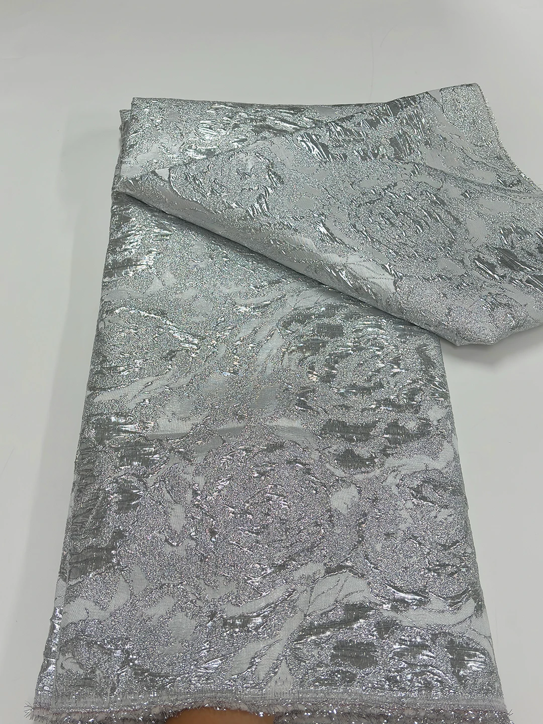 Африканский тюль кружевная ткань 2024 атлас нигерийский жаккардовый текстиль для