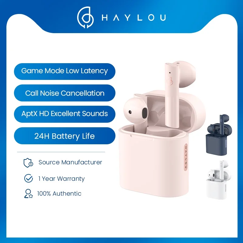 

Беспроводные наушники Haylou MoriPods Qualcomm QCC3040, гарнитура Bluetooth V5.2, TWS наушники aptX, адаптивные наушники AAC с 4 микрофонами