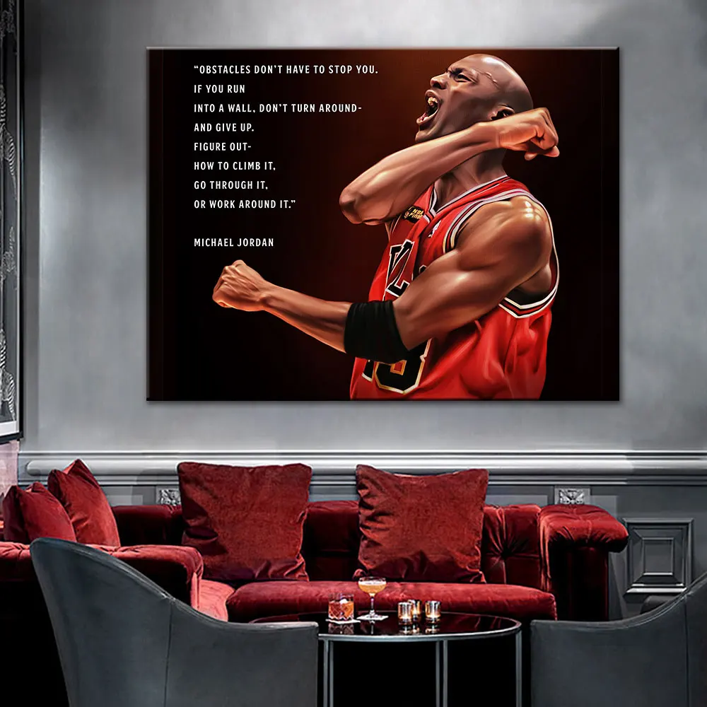 

Basketball Player Inspirational Quotes Canvas Painnting Poster Print Home Decor Wall Art Picture For Live Room Kids Gift