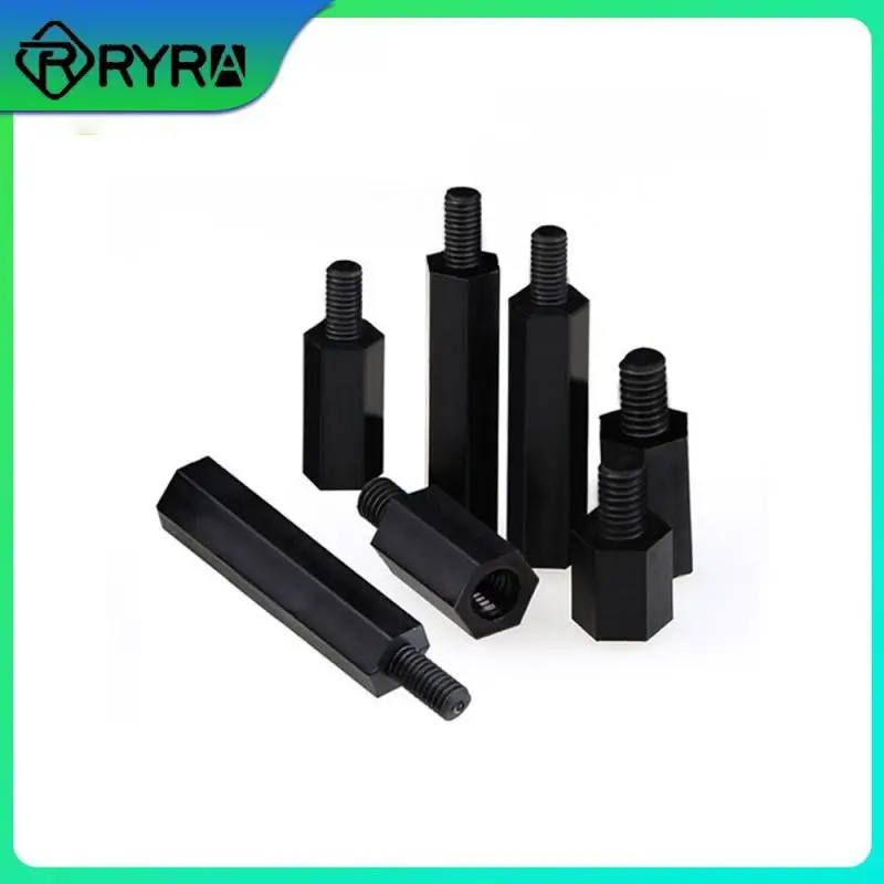 

Hexagonal Nylon Plastic Stud Black Plastic Support Non-magnetic Female And Male Screw Stud Hex Pillar Accessories Tools Column