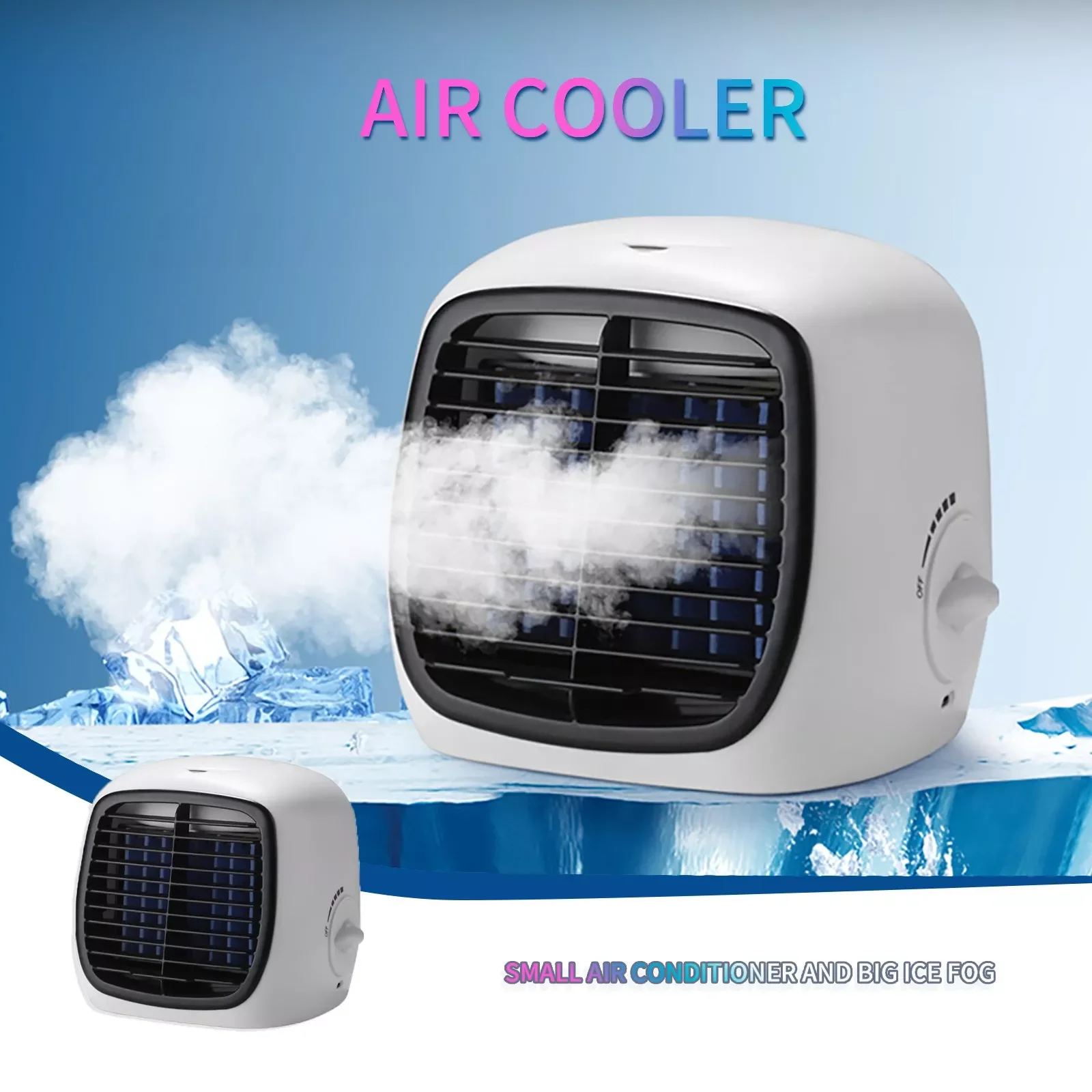 

NEW2023 Portable Cooling Desktop Fan Usb Water Cooling Fan Humidifier Purifier Multifunction Summer Mini Desktop Air Conditioner