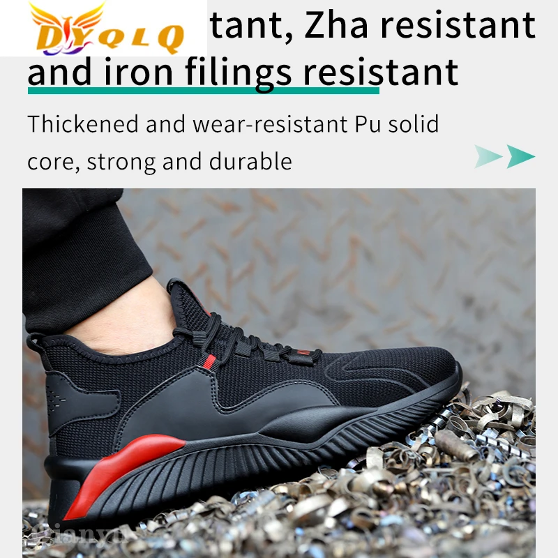 

New Men Safety Boots Work Safety Shoes Men Boots Fashion Work Sneakers Boots Steel Toe