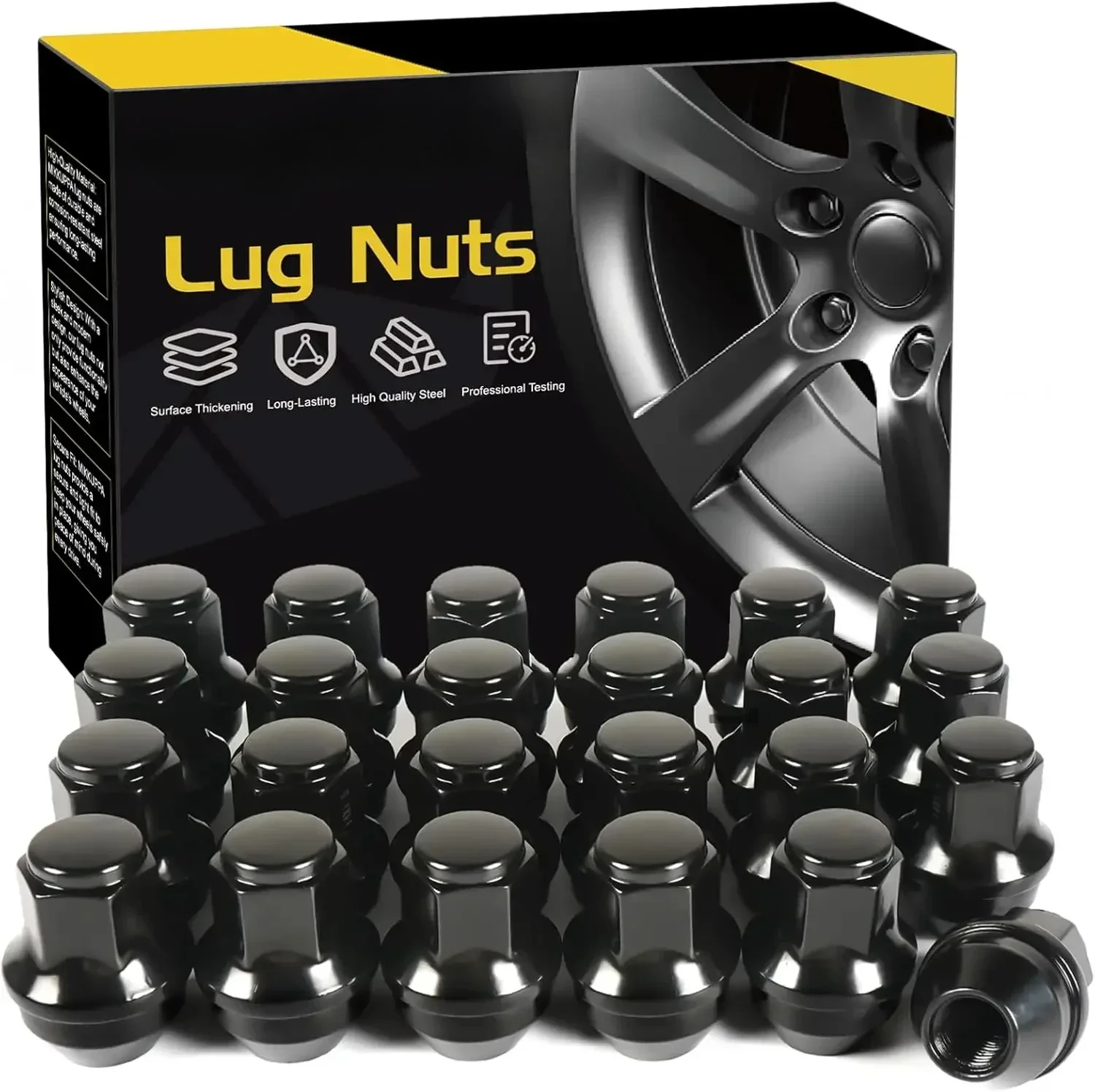 24 шт. M14x1 5 цельный черный OEM заводской стиль большие гайки сиденья из желудя