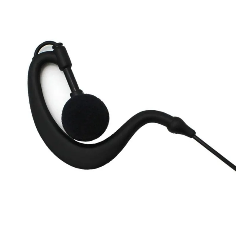 RISENKE Two Way Radio G Shape Clip-Ear Headset Earpiece with PTT is Compatible with Motorola MH230R MS350R MT350R (Pack of 10)