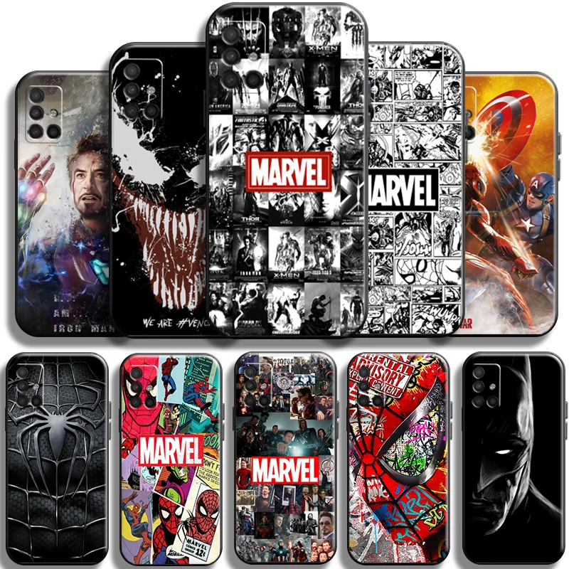 

Marvel Avengers For Samsung Galaxy A51 A51 5G Phone Case Coque Back Funda Full Protection Cover Black Carcasa Cases