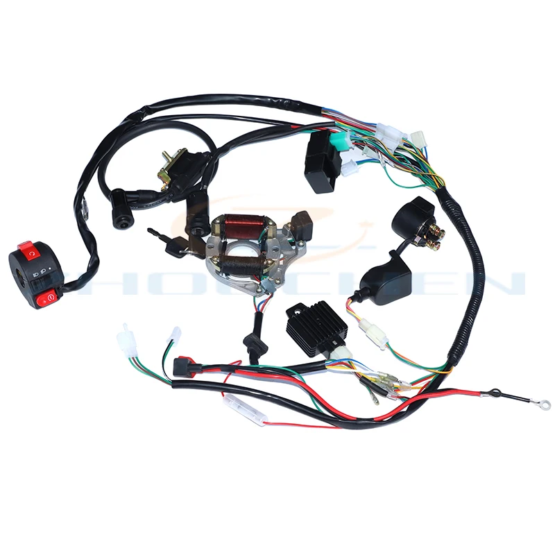 

CDI Ignition Coil Wire Harness Stator Assembly Wiring for ATV Electric Quad 50CC 70CC 90CC 110CC 125CC