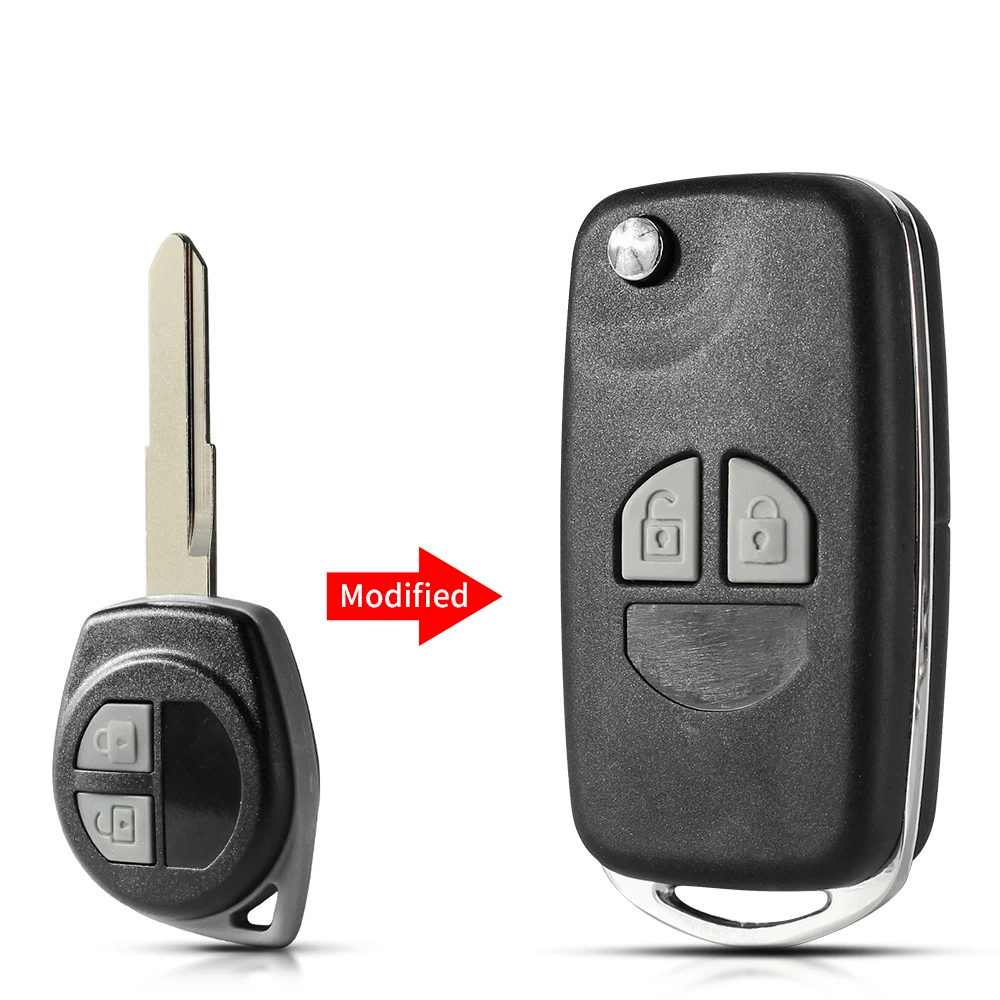 

KEYYOU Новинка для SUZUKI SWIFT GRAND VITARA ALTO пульт дистанционного управления 2 кнопки откидной ключ чехол обновленный