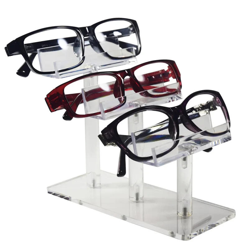 Acrylic 3 4 6 Tier Eyeglasses Sunglasses Display Stand Holder Rack For Eyewear Frame Risers