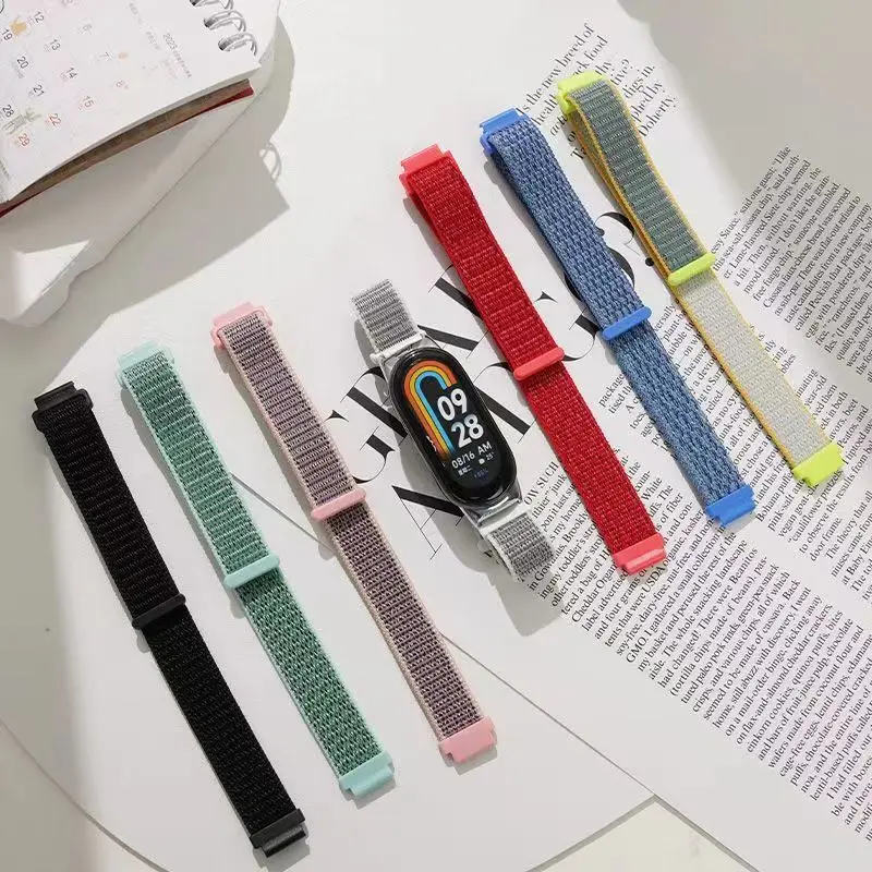Nylon Strap For Mi band 8 Correa Bracelet Breathable Sport Watchband For Xiaomi mi band 8 Strap Replacement Belt Accessories